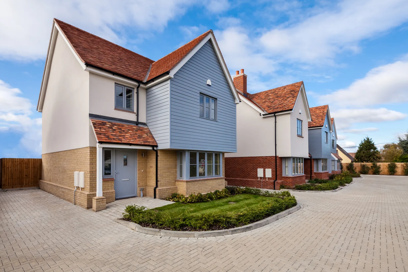 Fascias, soffits and guttering at the roofline of new homes